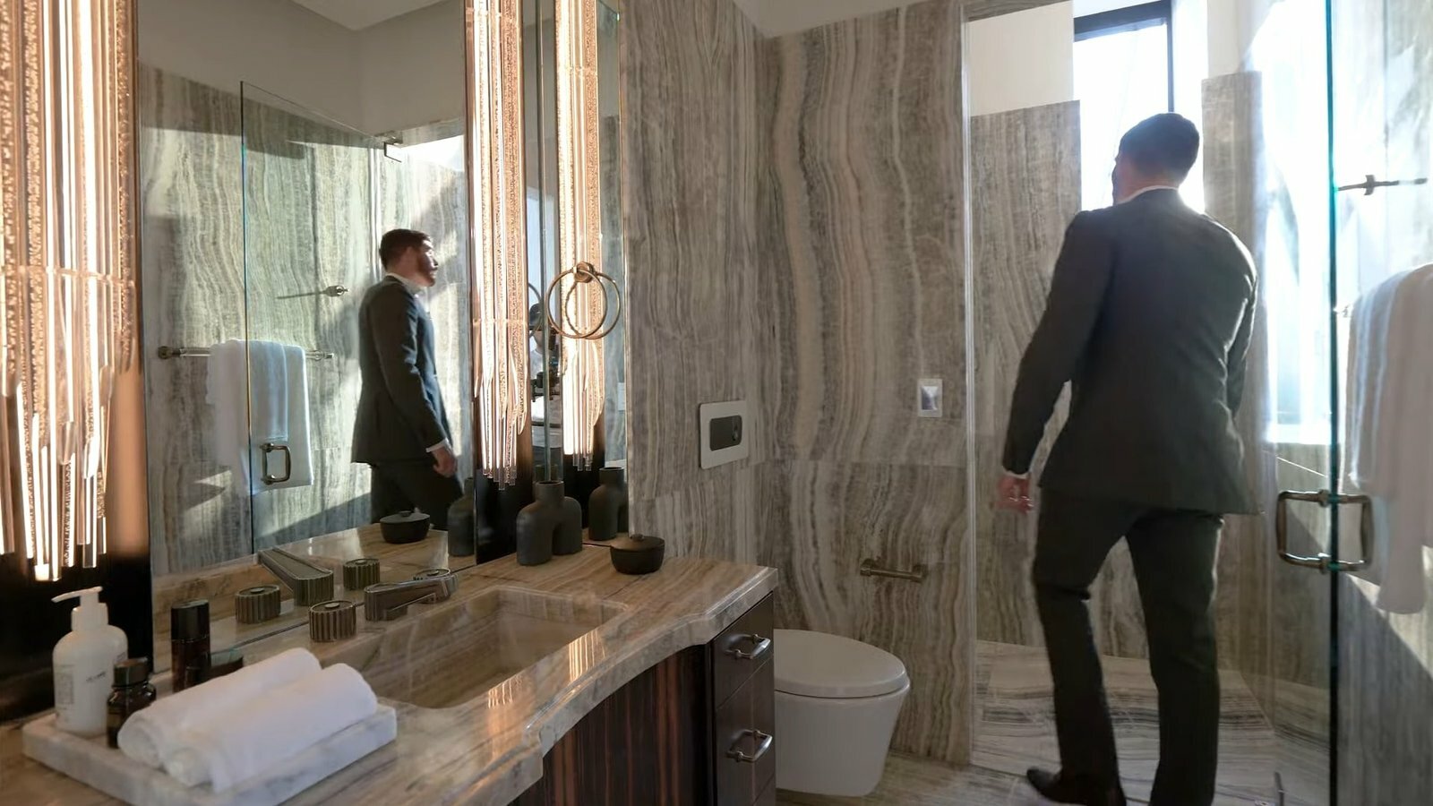 Futuristic Bathroom Inside Billionaires Penthouse