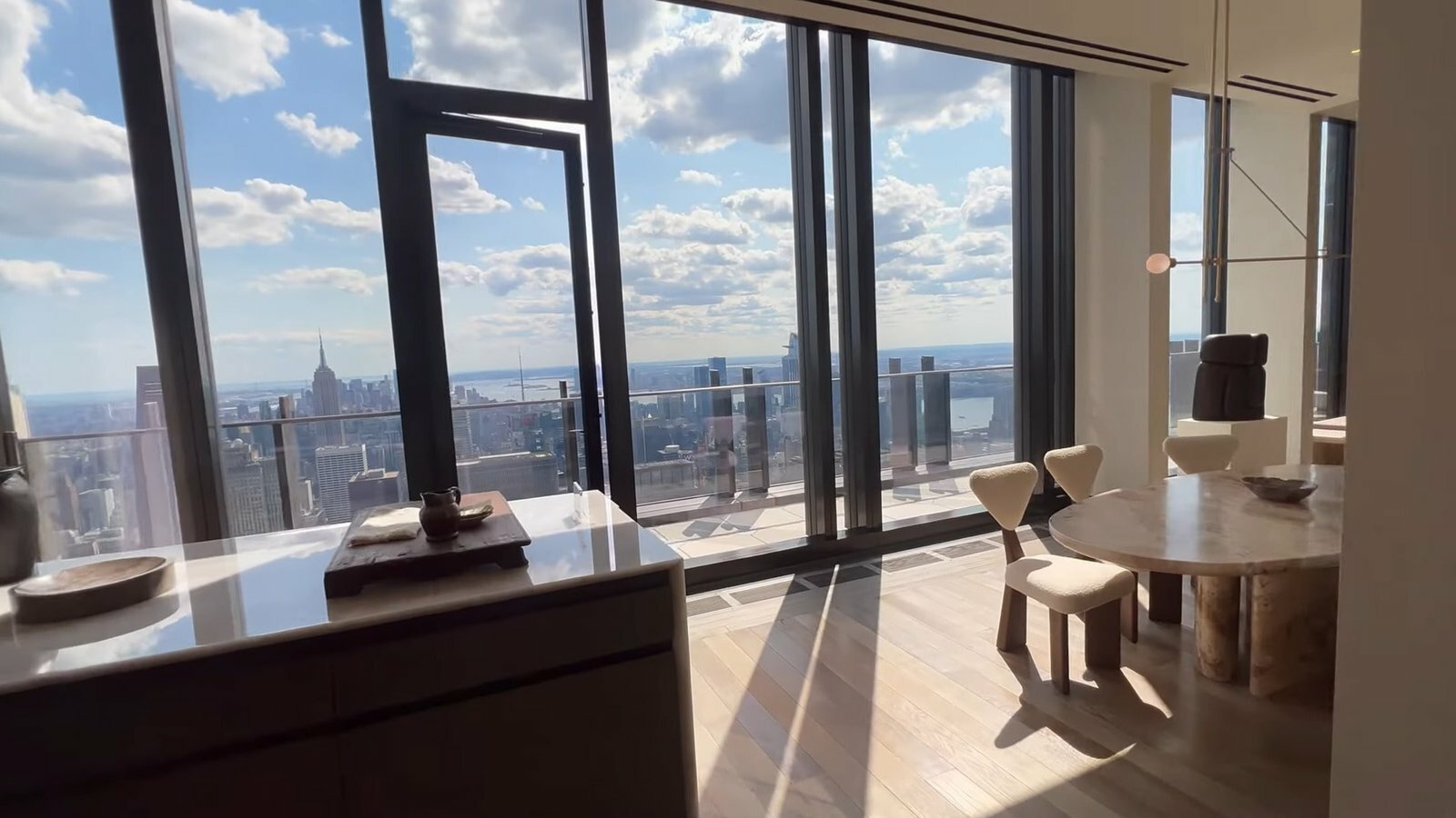 Glass Window View Inside Billionaires Penthouse